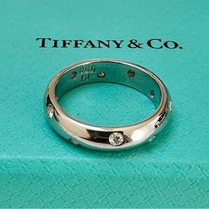 Tiffany and Co Etoile Platinum diamond band size 4.5